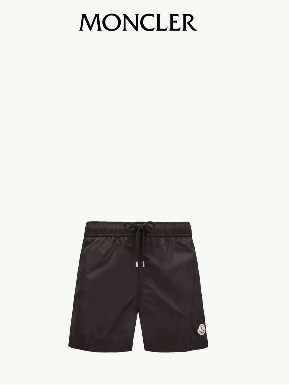 MONCLER Logo Patch Swim Shorts Black Size Small